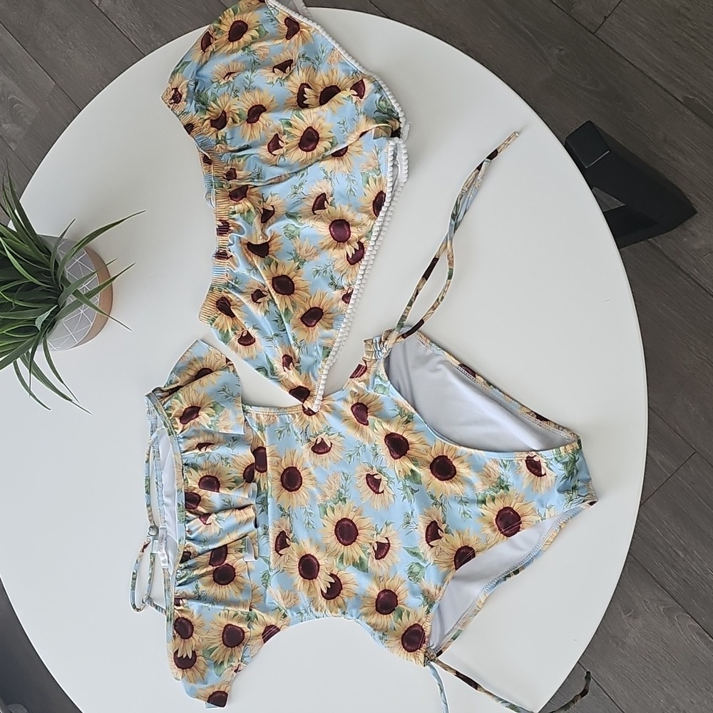 Stella Cove Sunflower One Piece With Shorts Swim Set